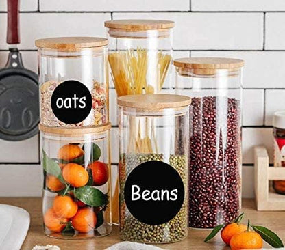 Chalkboard Labels Sticker 2.5 inch Round Blackboard Mason Jar Lid Canning Label for Decorating Mason Jars, Pantry, Home and Office & Craft DIY 90 pcs