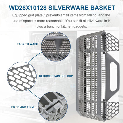 WD28X10128 Dishwasher Silverware Basket Gray (19.7"x3.8"x8.4")