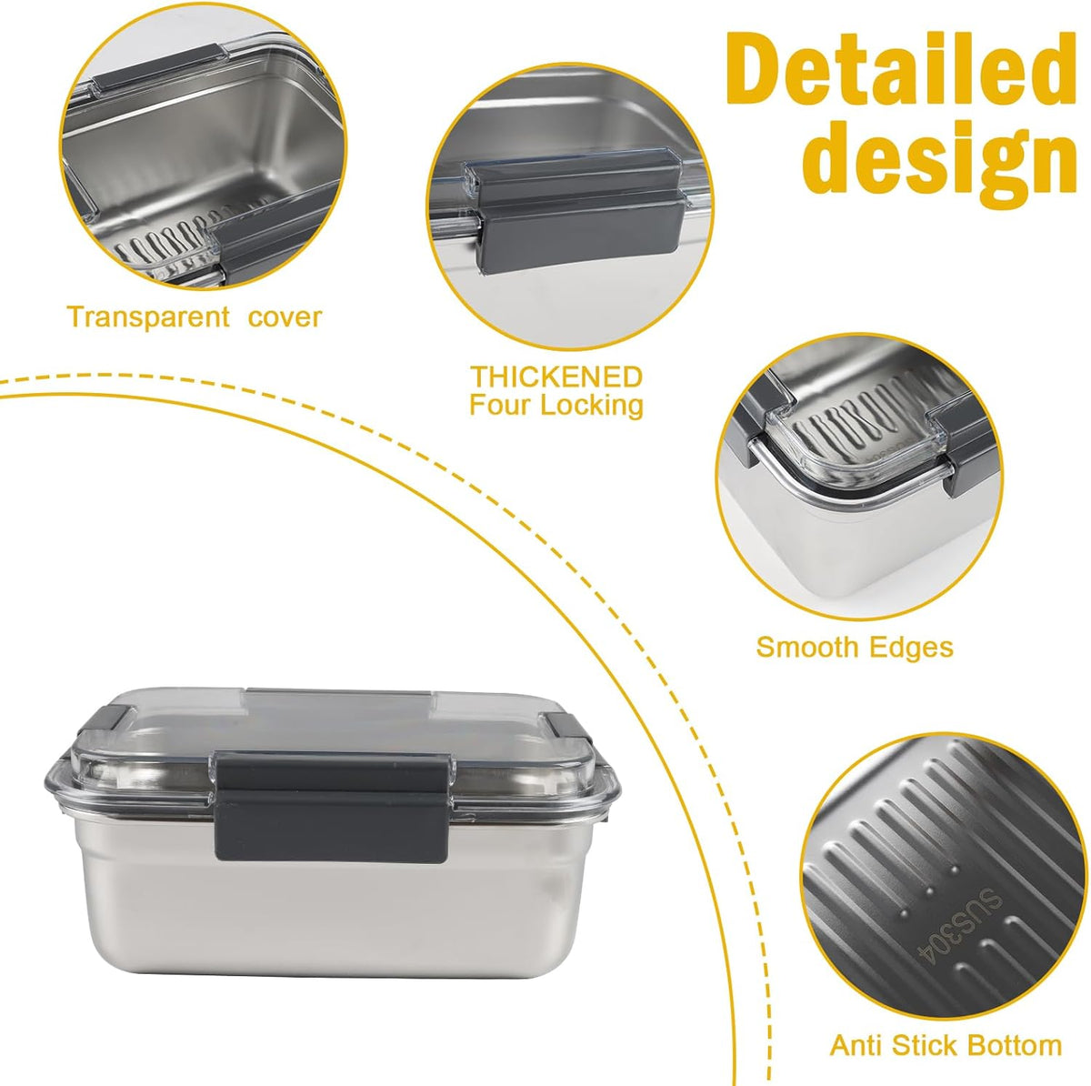 Cheese Container for Refrigerator,Cheese Stainless Steel Container with Lids,Deli Meat Saver, Non Toxic Airtight Storage Container for Stackable Sliced Grated,Shredded,Cheddar Cheeses Holder