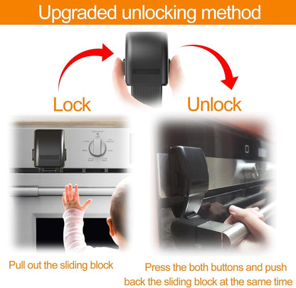 2 PCS Oven Lock Child Safety, Air Fryers Oven Front Door Lock Child Safety for Toddlers, Easy to Install Oven Safety Locks & Dishwasher Door Lock for Baby Safety