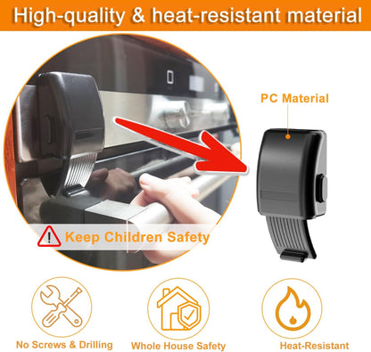 2 PCS Oven Lock Child Safety, Air Fryers Oven Front Door Lock Child Safety for Toddlers, Easy to Install Oven Safety Locks & Dishwasher Door Lock for Baby Safety