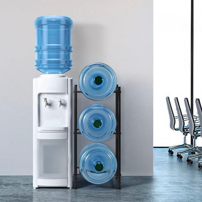 5 Gallon Water Jug Holder, 5 Tier Water Cooler Jug Rack, Black