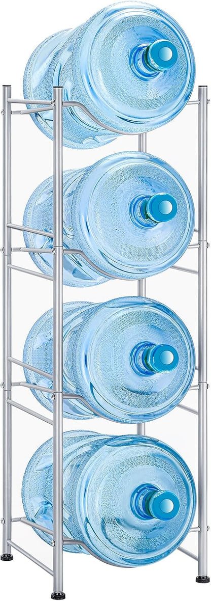 5 Gallon Water Jug Holder, 5 Tier Water Cooler Jug Rack, Black