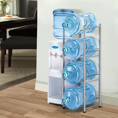 5 Gallon Water Jug Holder, 5 Tier Water Cooler Jug Rack, Black