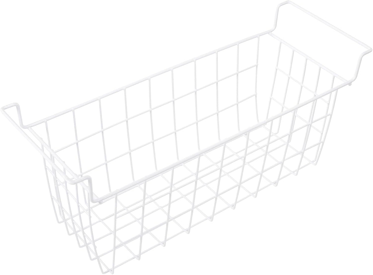 Chest Freezer Baskets 17.5 Inch, Chest Freezer Organizer Bins Metal Wire Storage Baskets with Hanging Handles for Deep Freezer, Set of 2