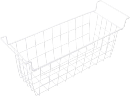Chest Freezer Baskets 17.5 Inch, Chest Freezer Organizer Bins Metal Wire Storage Baskets with Hanging Handles for Deep Freezer, Set of 2