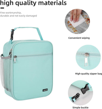 Lunch box Lunch bag for men women Insulated Lunchbox Lunch bags for Work Picnic Travel (Black)