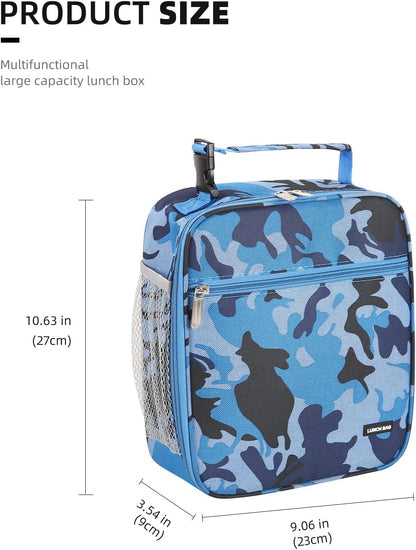 Lunch box Lunch bag for men women Insulated Lunchbox Lunch bags for Work Picnic Travel (Black)