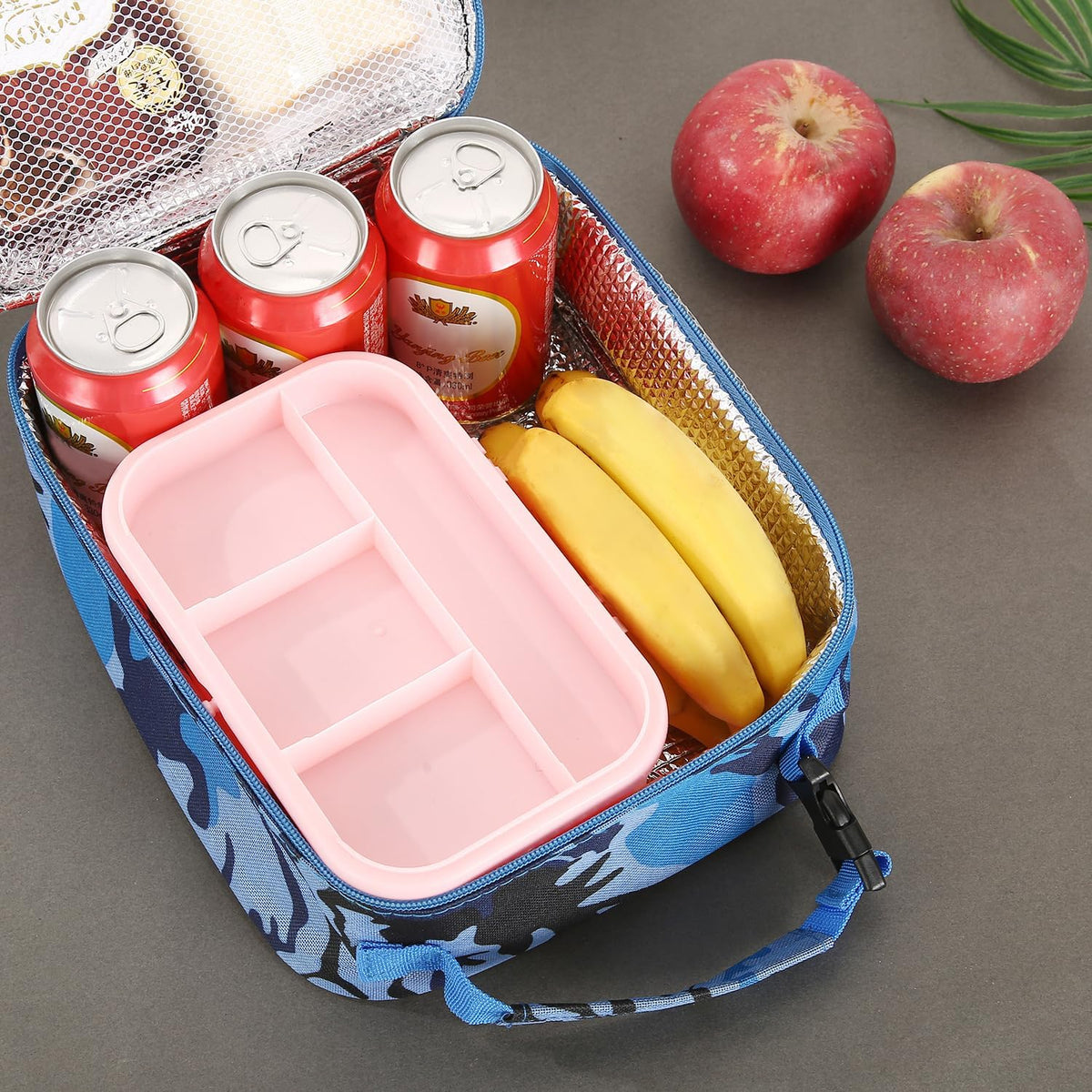 Lunch box Lunch bag for men women Insulated Lunchbox Lunch bags for Work Picnic Travel (Black)
