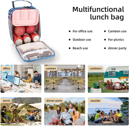 Lunch box Lunch bag for men women Insulated Lunchbox Lunch bags for Work Picnic Travel (Black)