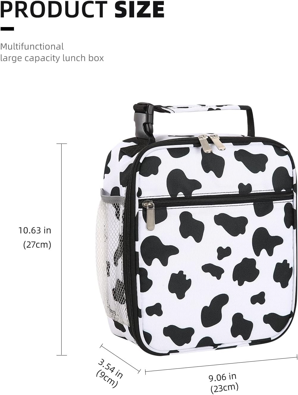 Lunch box Lunch bag for men women Insulated Lunchbox Lunch bags for Work Picnic Travel (Black)