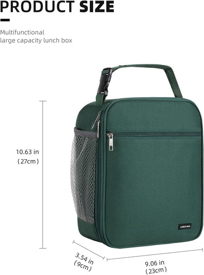Lunch box Lunch bag for men women Insulated Lunchbox Lunch bags for Work Picnic Travel (Black)