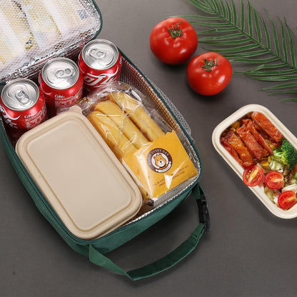 Lunch box Lunch bag for men women Insulated Lunchbox Lunch bags for Work Picnic Travel (Black)