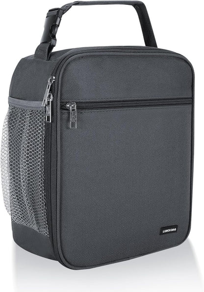 Lunch box Lunch bag for men women Insulated Lunchbox Lunch bags for Work Picnic Travel (Black)