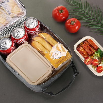 Lunch box Lunch bag for men women Insulated Lunchbox Lunch bags for Work Picnic Travel (Black)