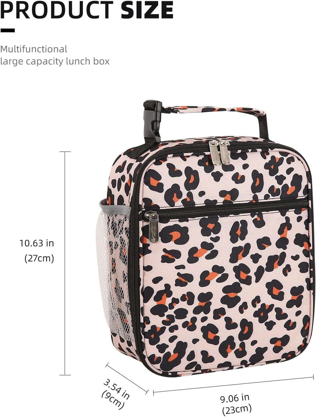 Lunch box Lunch bag for men women Insulated Lunchbox Lunch bags for Work Picnic Travel (Black)