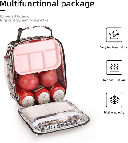 Lunch box Lunch bag for men women Insulated Lunchbox Lunch bags for Work Picnic Travel (Black)