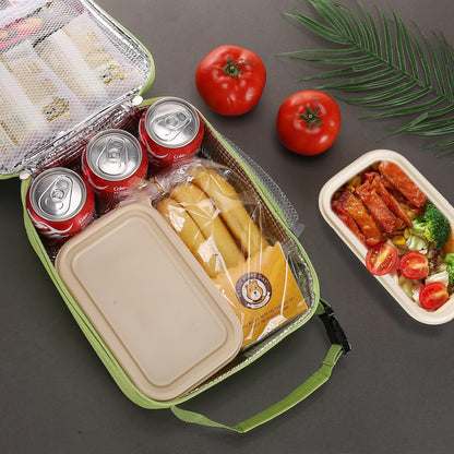 Lunch box Lunch bag for men women Insulated Lunchbox Lunch bags for Work Picnic Travel (Black)