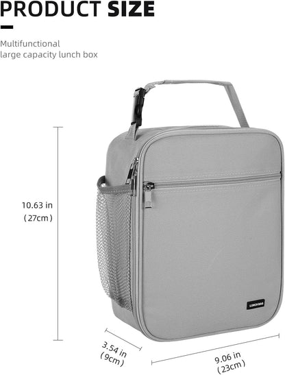 Lunch box Lunch bag for men women Insulated Lunchbox Lunch bags for Work Picnic Travel (Black)
