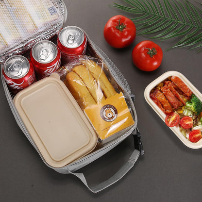 Lunch box Lunch bag for men women Insulated Lunchbox Lunch bags for Work Picnic Travel (Black)