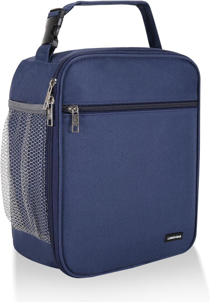 Lunch box Lunch bag for men women Insulated Lunchbox Lunch bags for Work Picnic Travel (Black)