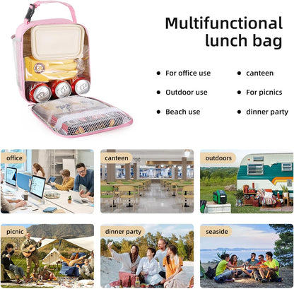 Lunch box Lunch bag for men women Insulated Lunchbox Lunch bags for Work Picnic Travel (Black)
