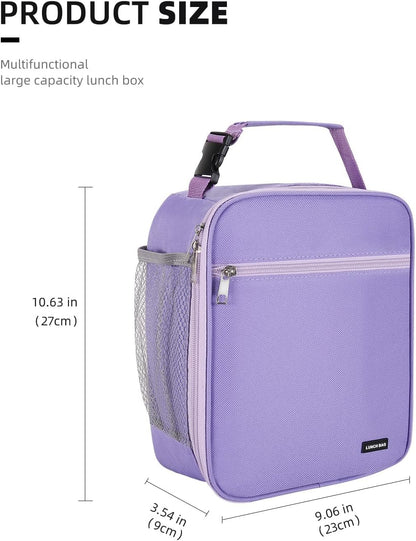 Lunch box Lunch bag for men women Insulated Lunchbox Lunch bags for Work Picnic Travel (Black)