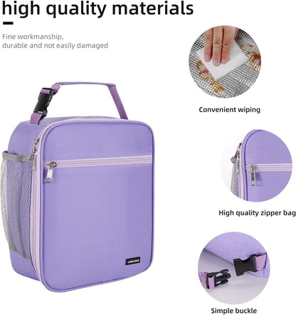 Lunch box Lunch bag for men women Insulated Lunchbox Lunch bags for Work Picnic Travel (Black)