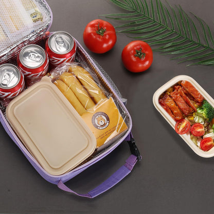 Lunch box Lunch bag for men women Insulated Lunchbox Lunch bags for Work Picnic Travel (Black)