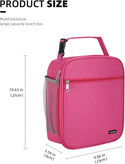 Lunch box Lunch bag for men women Insulated Lunchbox Lunch bags for Work Picnic Travel (Black)