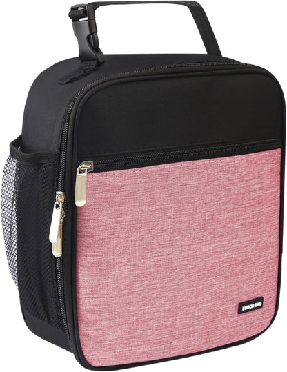 Lunch box Lunch bag for men women Insulated Lunchbox Lunch bags for Work Picnic Travel (Black)