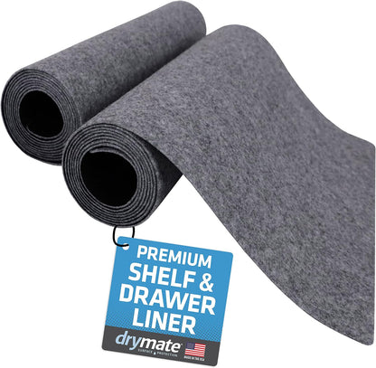 Premium Luxury Shelf & Drawer Liners, 12”x59”, Light Grey