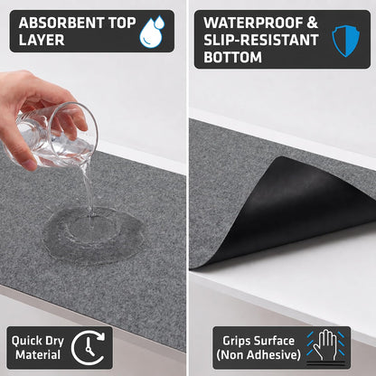Premium Luxury Shelf & Drawer Liners, 12”x59”, Light Grey