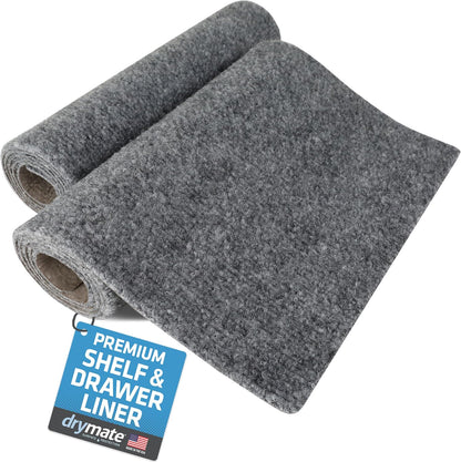 Premium Luxury Shelf & Drawer Liners, 12”x59”, Light Grey