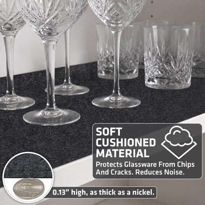 Premium Luxury Shelf & Drawer Liners, 12”x59”, Light Grey