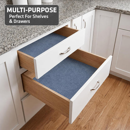 Premium Luxury Shelf & Drawer Liners, 12”x59”, Light Grey