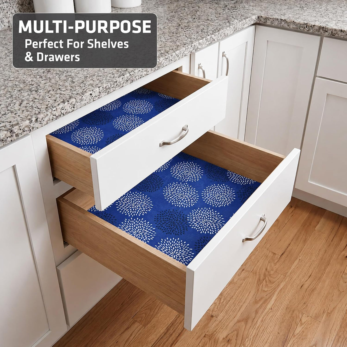 Premium Luxury Shelf & Drawer Liners, 12”x59”, Light Grey