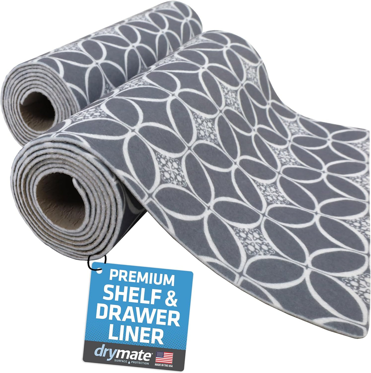 Premium Luxury Shelf & Drawer Liners, 12”x59”, Light Grey