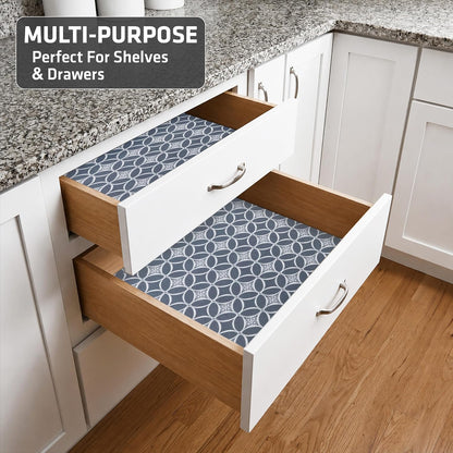 Premium Luxury Shelf & Drawer Liners, 12”x59”, Light Grey