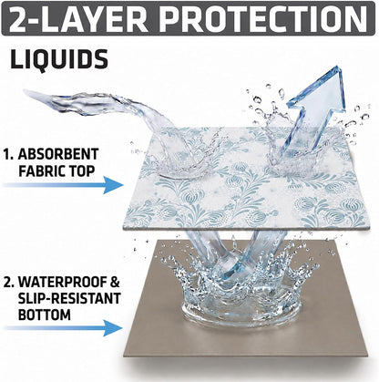 Premium Luxury Shelf & Drawer Liners, 12”x59”, Light Grey
