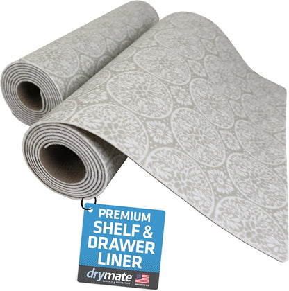 Premium Luxury Shelf & Drawer Liners, 12”x59”, Light Grey