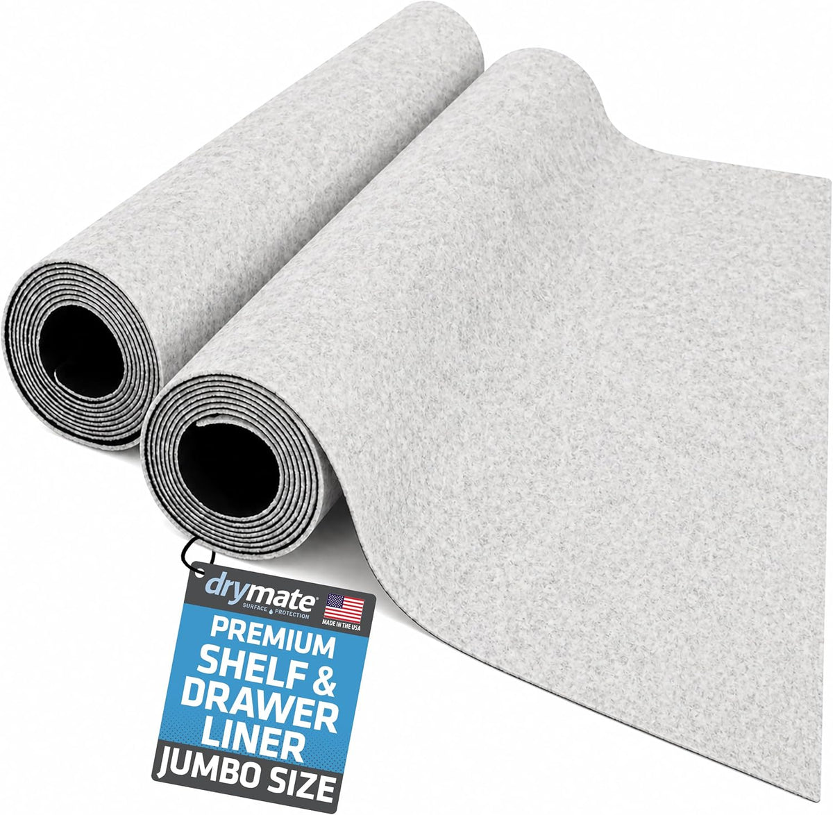 Premium Luxury Shelf & Drawer Liners, 12”x59”, Light Grey
