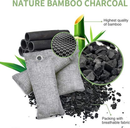 Bamboo Charcoal Air Purifying Bag, Activated Charcoal Odor Absorber