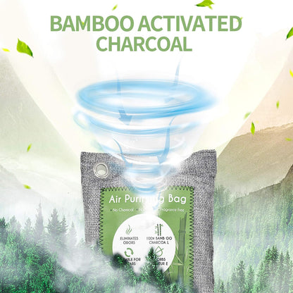 Bamboo Charcoal Air Purifying Bag, Activated Charcoal Odor Absorber
