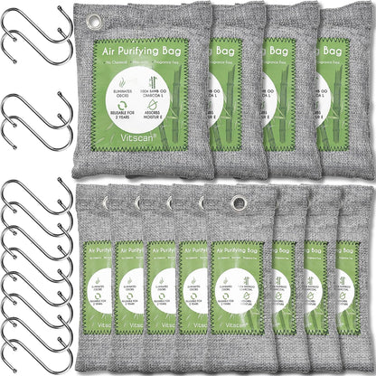 Bamboo Charcoal Air Purifying Bag, Activated Charcoal Odor Absorber