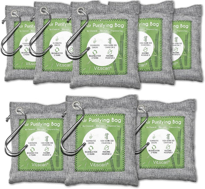 Bamboo Charcoal Air Purifying Bag, Activated Charcoal Odor Absorber