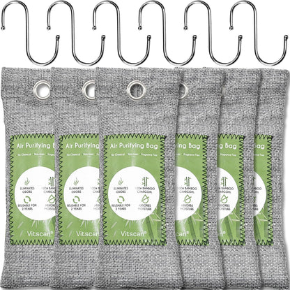Bamboo Charcoal Air Purifying Bag, Activated Charcoal Odor Absorber
