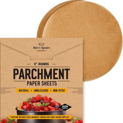9" Parchment Paper Rounds for Baking, 220 Pcs Precut Cake Pan Liners