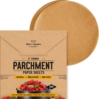 9" Parchment Paper Rounds for Baking, 220 Pcs Precut Cake Pan Liners