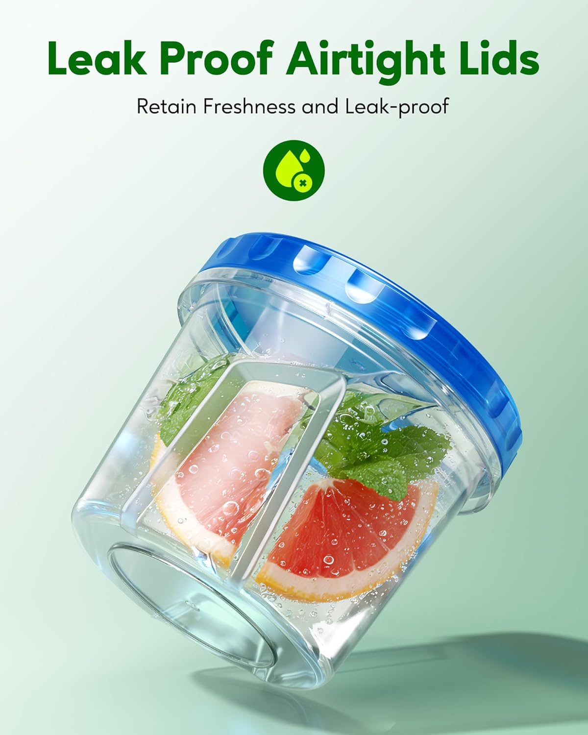 8 Pack-24 OZ Freezer Storage Containers, Plastic Soup Container with Lids, BPA Free Food Storage Containers with Twist Top Lids, Reusable, Microwave and Dishwasher Safe